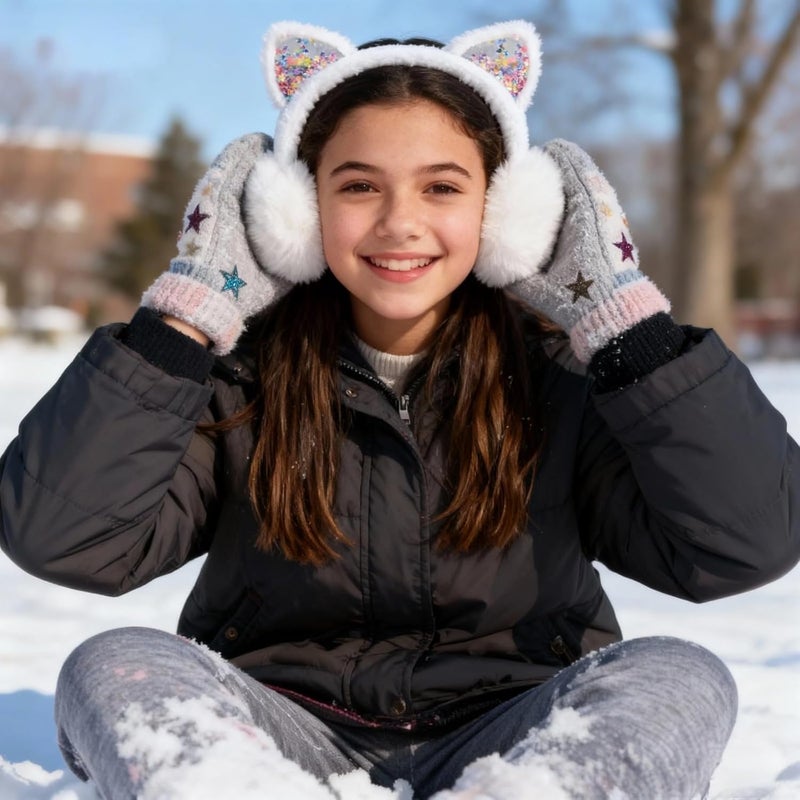 Pesaat Fluffy Ear Muff for Women Plush Earmuffs Kids Winter Earmuffs Girls Boys Cold Weather Ear Warmer - Image 3